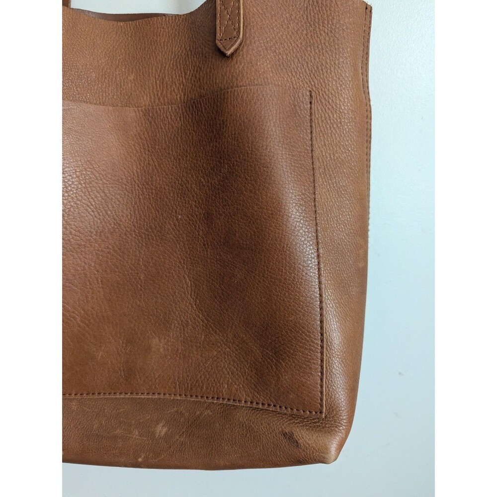 MADEWELL English Saddle Leather The Medium Transport Tote F5788 Distressed - Picture 15 of 16
